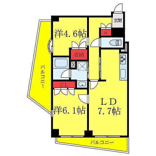 ザ　タバタ　ハウス 2階 2DK 賃貸物件詳細