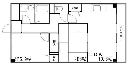 エバーグリーン堂本 3階 2LDK 賃貸物件詳細