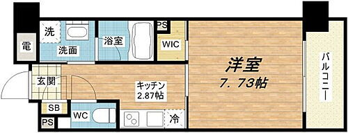ネット　フローラ東小橋 4階 1K 賃貸物件詳細