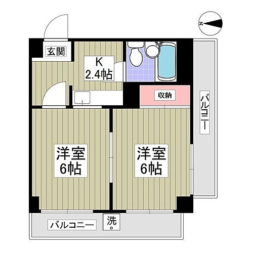 ベルメゾン並木 8階 2K 賃貸物件詳細
