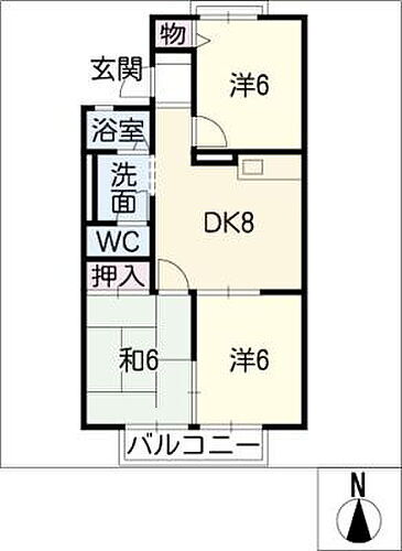 岐阜県瑞穂市唐栗 美江寺駅 3DK アパート 賃貸物件詳細