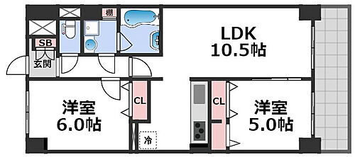 大阪府大阪市東成区中道４丁目 玉造駅 2LDK マンション 賃貸物件詳細
