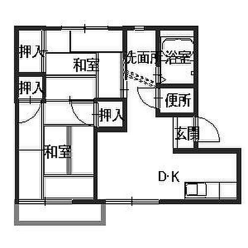 フォーブル松南 2階 2DK 賃貸物件詳細