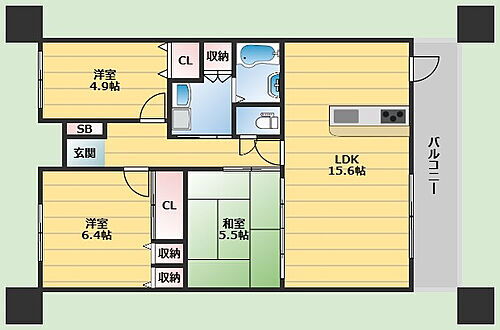 大阪府豊中市旭丘4-98 岡町駅 3LDK マンション 賃貸物件詳細