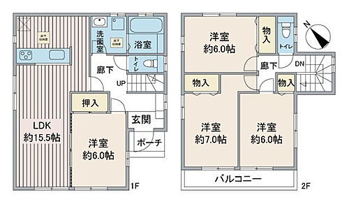 埼玉県川越市大字鯨井新田 鶴ヶ島駅 4LDK 一戸建て 賃貸物件詳細