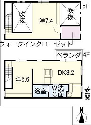 えきた庵 5階 2DK 賃貸物件詳細