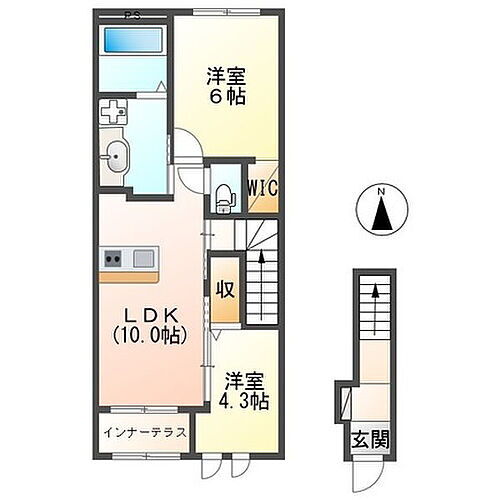 茨城県稲敷郡阿見町大字若栗1339-1 荒川沖駅 2LDK アパート 賃貸物件詳細
