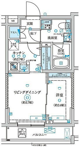 ベルシード王子神谷 4階 1LDK 賃貸物件詳細
