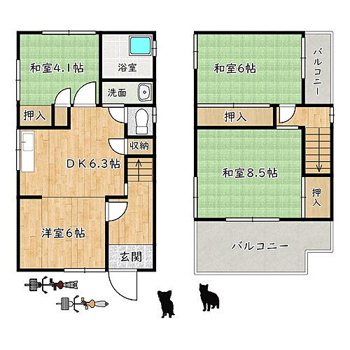 大阪府堺市中区大野芝町 賃貸一戸建て
