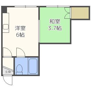 北海道札幌市豊平区中の島一条9丁目 幌南小学校前駅 1DK アパート 賃貸物件詳細