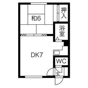 北海道札幌市豊平区中の島二条5丁目 中の島駅 1DK アパート 賃貸物件詳細