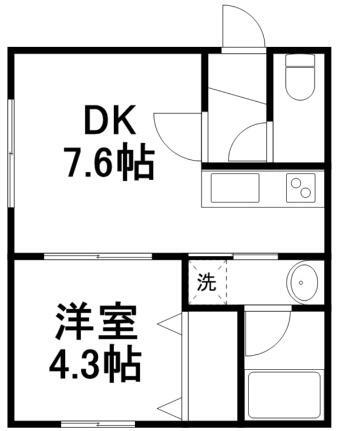 北海道札幌市豊平区中の島一条6丁目 中の島駅 1DK アパート 賃貸物件詳細