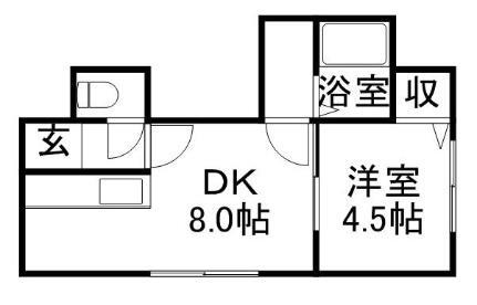 北海道札幌市豊平区旭町6丁目 学園前駅 1DK アパート 賃貸物件詳細