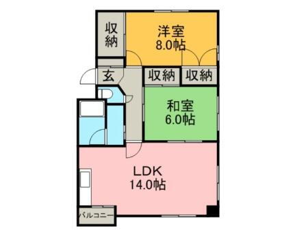 グランドハイム３３ 2階 2LDK 賃貸物件詳細