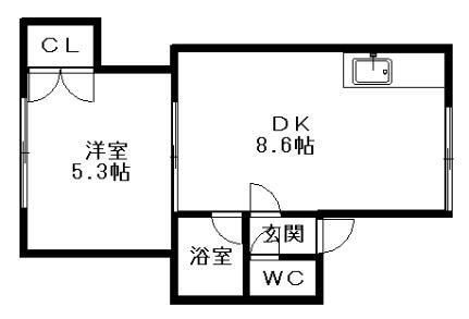 北海道札幌市厚別区厚別東三条3丁目 新さっぽろ駅 1DK アパート 賃貸物件詳細