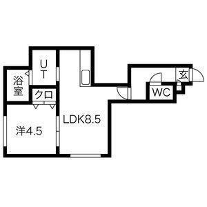 エヴァンス四番館 2階 1DK 賃貸物件詳細