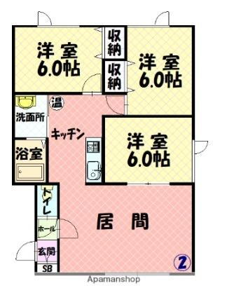 パステルＡ 1階 3LDK 賃貸物件詳細