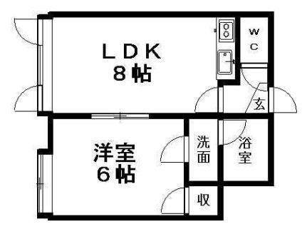 北海道札幌市豊平区月寒東一条11丁目 福住駅 1DK アパート 賃貸物件詳細