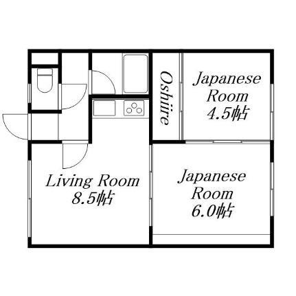 北海道札幌市西区八軒二条東5丁目 八軒駅 2LDK アパート 賃貸物件詳細