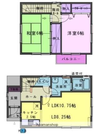 １０７タウン　Ｂ 2LDK 賃貸物件詳細