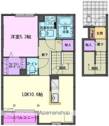 岩手県北上市上野町3丁目 村崎野駅 1LDK アパート 賃貸物件詳細