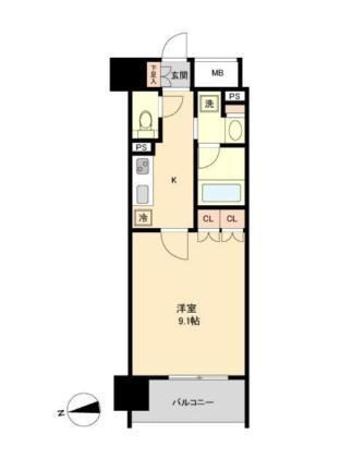 レジディア榴岡　ウエスト棟 8階 1K 賃貸物件詳細