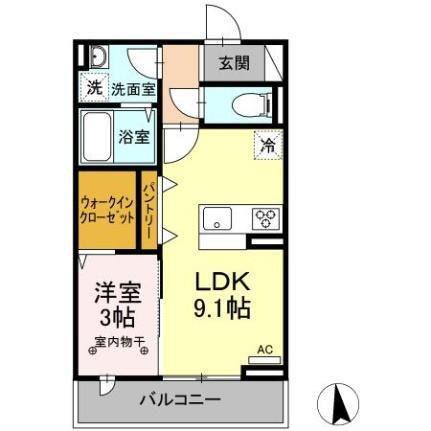 ルミエール大和町 2階 1LDK 賃貸物件詳細