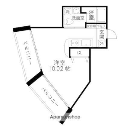 クレセントモード 3階 ワンルーム 賃貸物件詳細