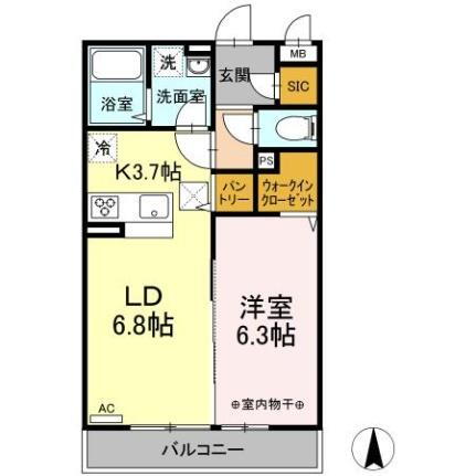 ベルティックＩＩＩ 1階 1LDK 賃貸物件詳細