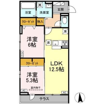 宮城県仙台市宮城野区小田原2丁目 榴ケ岡駅 2LDK アパート 賃貸物件詳細