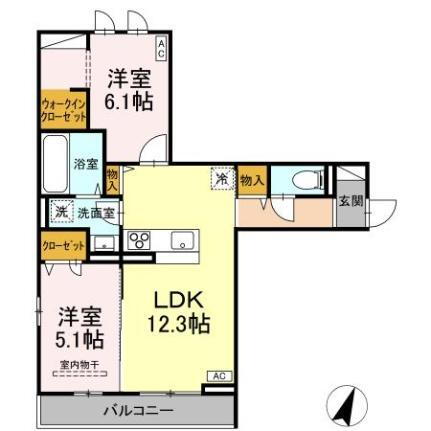 セレスティア大和町 3階 2LDK 賃貸物件詳細