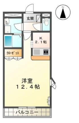 パレスさくらんぼ 2階 1K 賃貸物件詳細