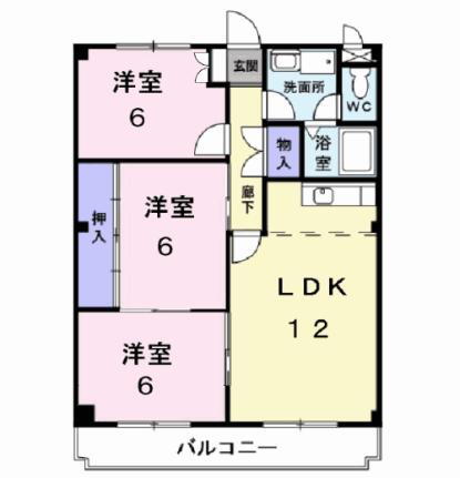 ニューマリッチ菜根 3階 3LDK 賃貸物件詳細