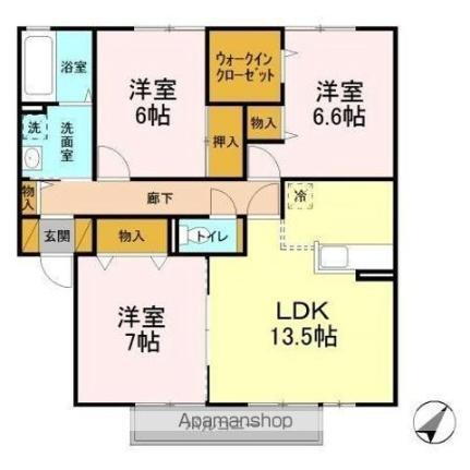 ローズガーデン・レジス　ＡＢＣＤ 2階 3LDK 賃貸物件詳細