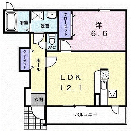 フィデール 1階 1LDK 賃貸物件詳細