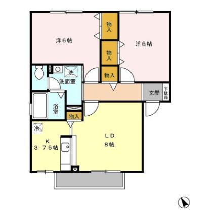 栃木県真岡市荒町3丁目 北真岡駅 2LDK アパート 賃貸物件詳細