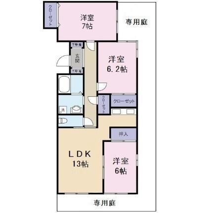 コートハウス光人館 1階 3LDK 賃貸物件詳細