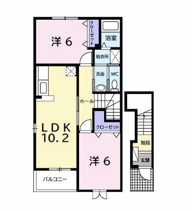 千葉県木更津市清川2丁目 上総清川駅 2LDK アパート 賃貸物件詳細