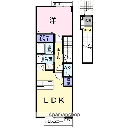 ミルトニア 2階 1LDK 賃貸物件詳細