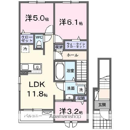 ＲＳＲ（アールエスアール） 2階 3LDK 賃貸物件詳細