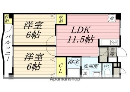 メゾン野島 3階 2LDK 賃貸物件詳細