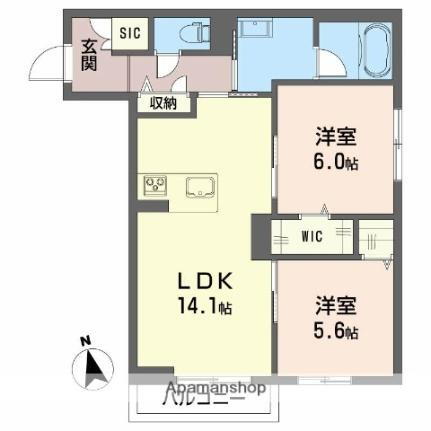 富山県富山市上新保 上堀駅 2LDK アパート 賃貸物件詳細