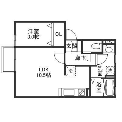 石川県野々市市粟田5丁目 野々市駅 1LDK アパート 賃貸物件詳細