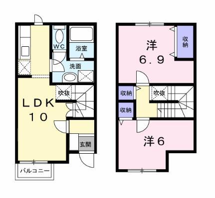 石川県金沢市田上の里2丁目 金沢駅 2LDK アパート 賃貸物件詳細