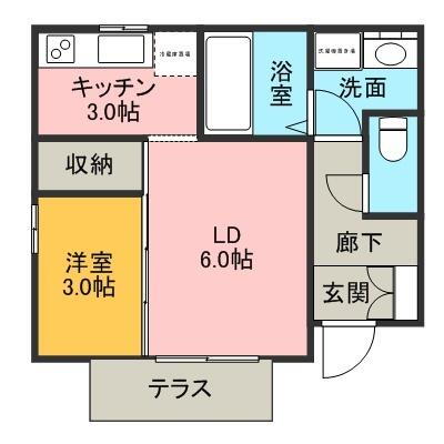 サンティール　ジョワ 1階 2K 賃貸物件詳細