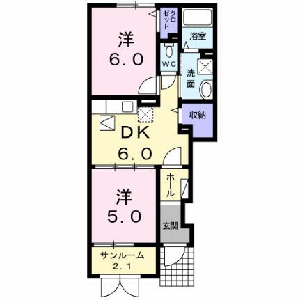 サンパティークＶＩ 1階 2DK 賃貸物件詳細