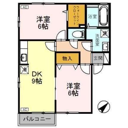 ヴェルジェ 2階 2DK 賃貸物件詳細