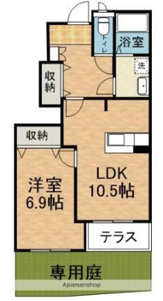 エルシオン 1階 1LDK 賃貸物件詳細