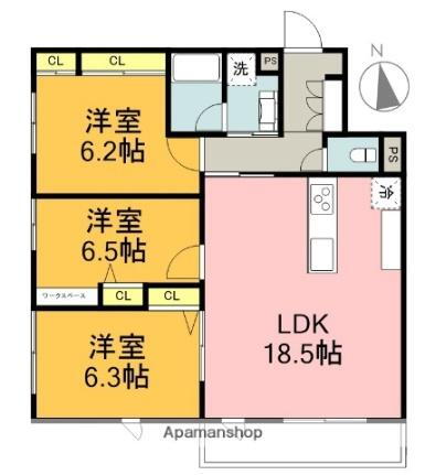 Ｆａｉｒｖｉｅｗ学園通り（フェアヴュー） 2階 3LDK 賃貸物件詳細