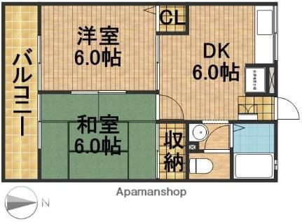 静岡県浜松市中央区神ケ谷町 浜松駅 2DK アパート 賃貸物件詳細